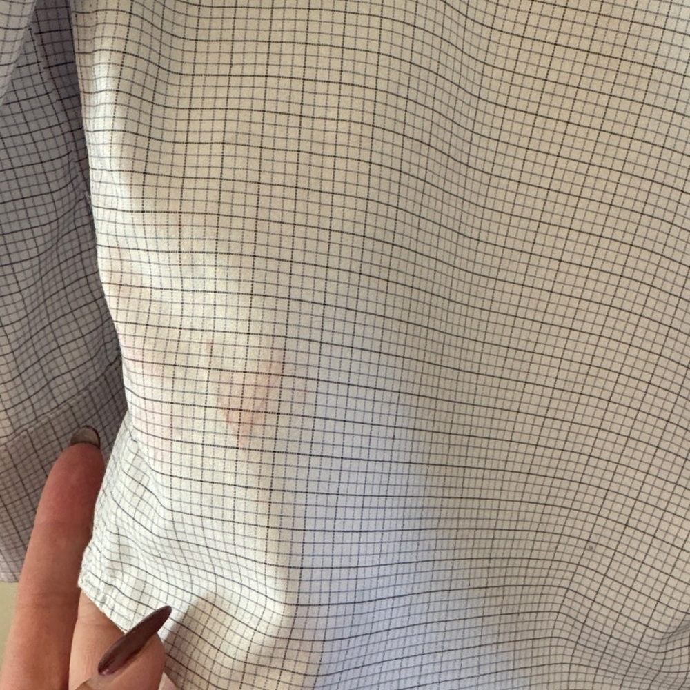 Jos. A. Bank Light Blue Checkered Dress Shirt - Picture 2 of 7